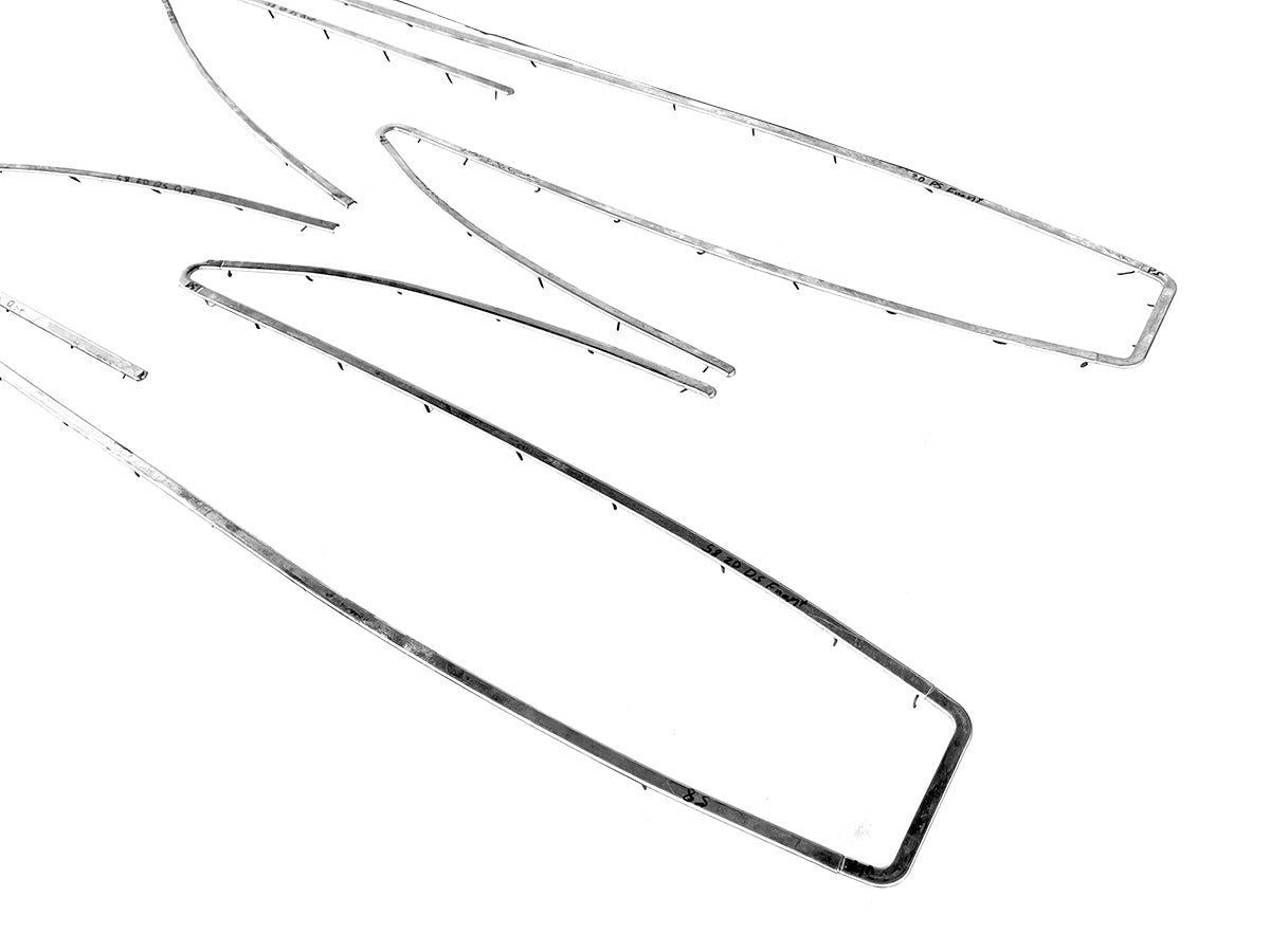 1958 Chevy Bel Air 2-Door Interior Door & Quarter Panel Stainless Trim Molding Set
