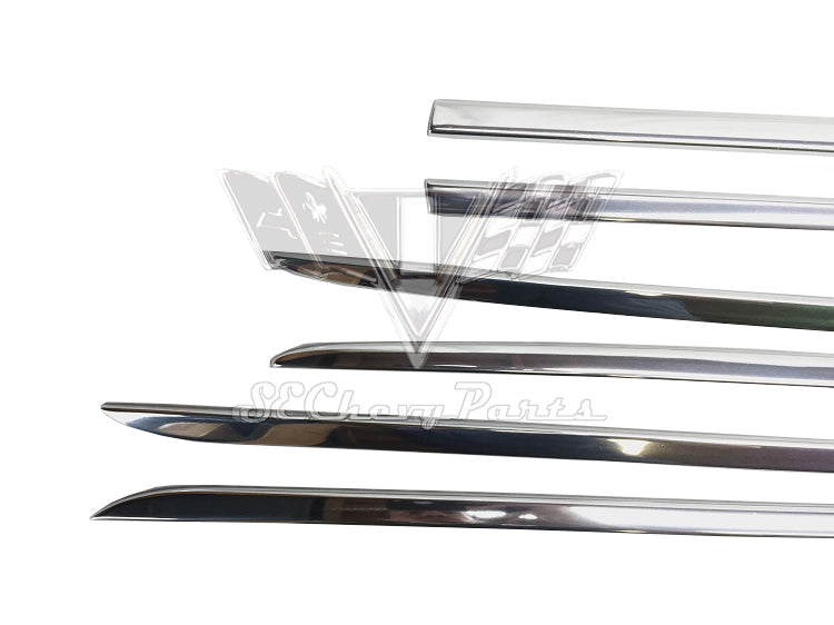 1963 Chevy Biscayne 2 Door Sedan Side Molding Trim Set RESTORED