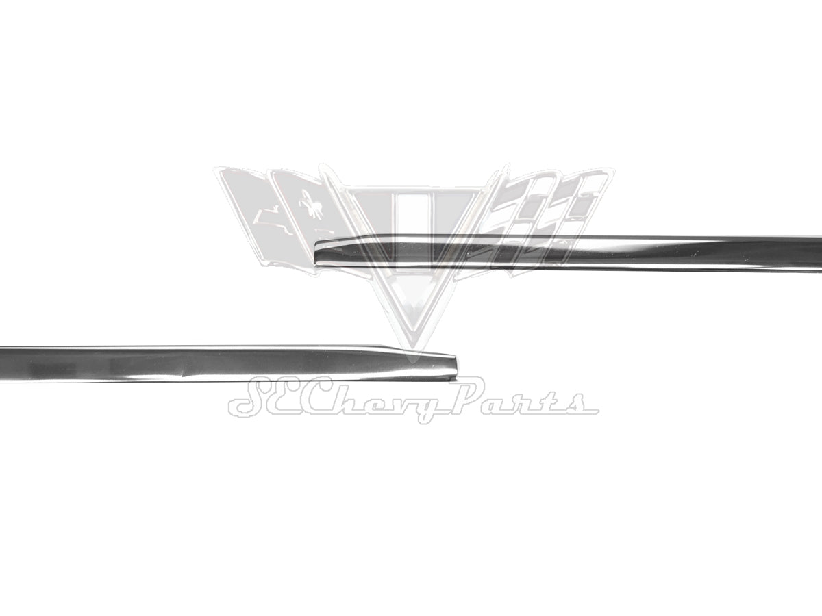 1961 Chevy Impala Upper Grille Molding OEM PAIR SHOW