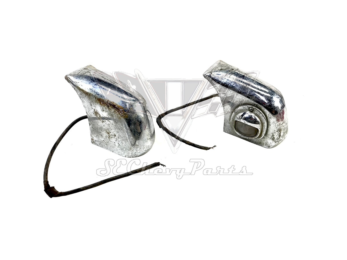 1949- 1950 Oldsmobile 76 & 88 Rear Bumper Guards w/License Plate Lamps