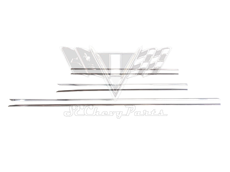 1963 Chevy Biscayne 2 Door Sedan Side Molding Trim Set Southeast