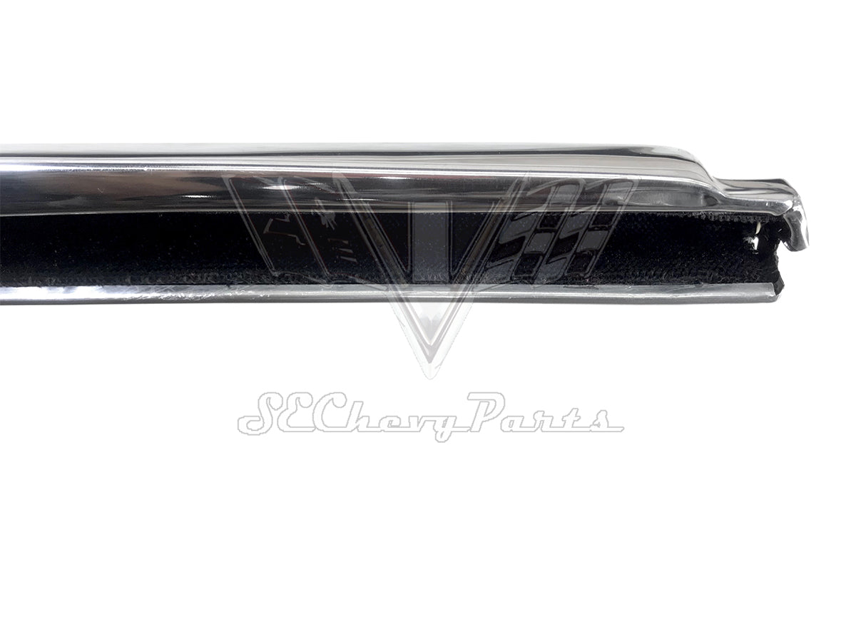 1955-1957 Chevy Bel Air 2-Door Hardtop Quarter Window Upper Channels PAIR RESTORED