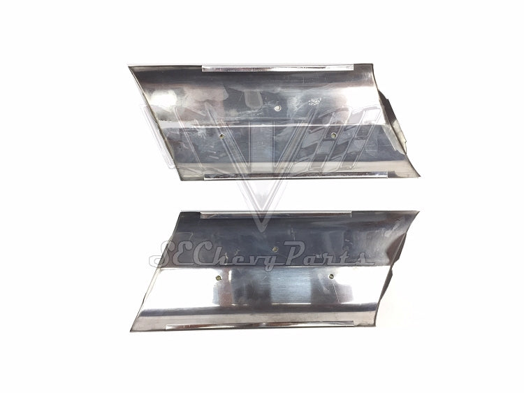 1959 Chevy Impala Side Door Quarter Flag Emblem Trim Molding SHOW PAIR