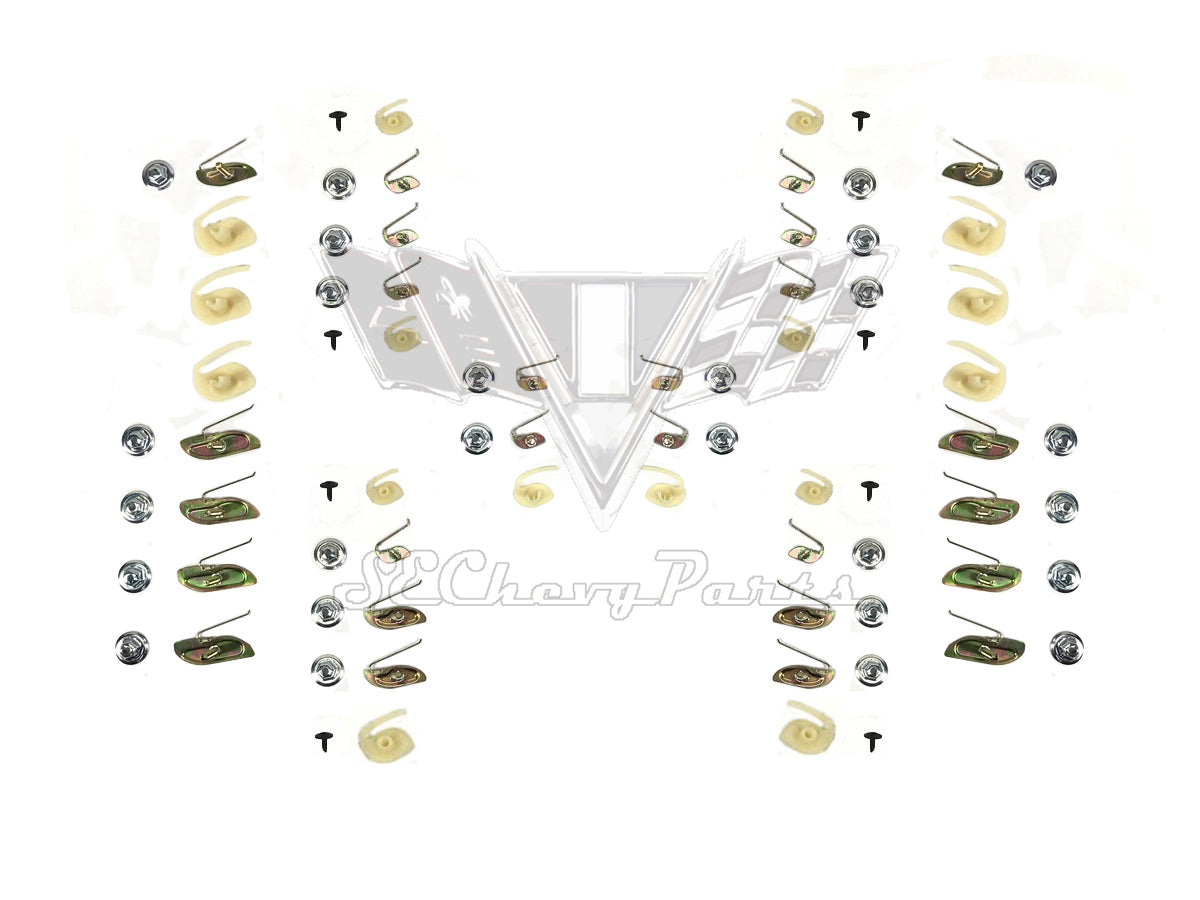 1963 Chevy Bel Air 4Door Sedan Complete Side Molding Clip Set