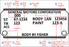 1958-1964 Chevrolet New Cowl Tag Stamping Service
