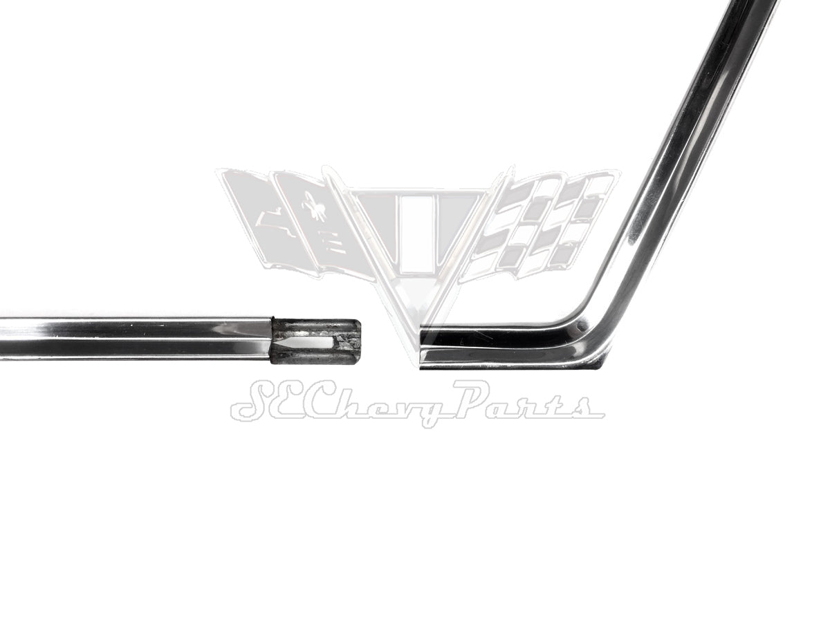 1960 Chevy Impala 2-Door Hardtop Quarter Window Panel Stainless Molding Trim RH