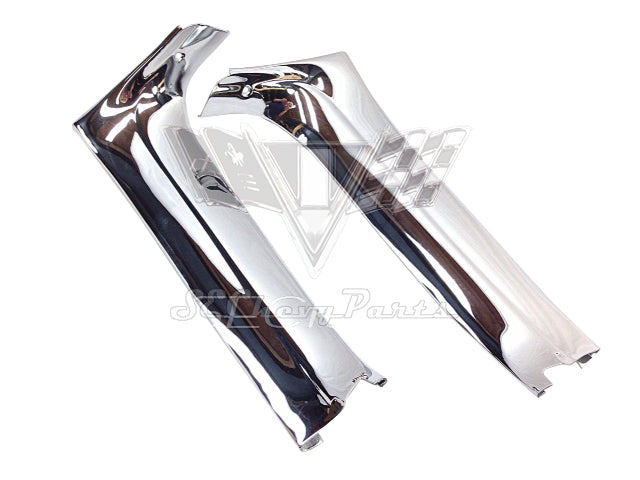 1955-1957 Chevy Convertible Inner Vertical Windshield Garnish Moldings PAIR RESTORED