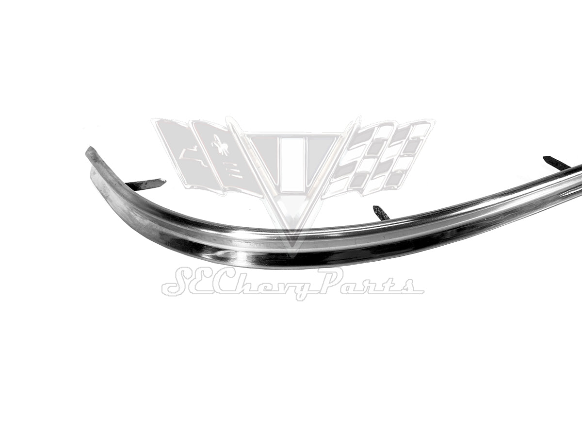 1965-1966 Chevy Impala 2-Door Hardtop Rear Armrest Stainless Molding USED PAIR