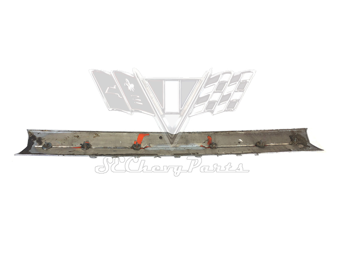 1965 Chevy II Nova SS Trunk Panel Trim Plate Emblem 4474870 USED