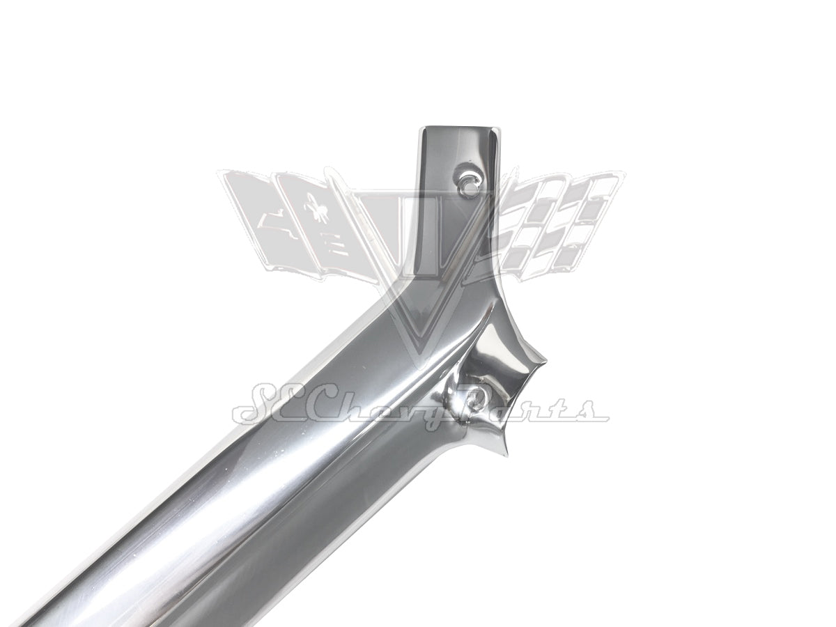 1965-1967 Chevy Impala Super Sport A-Pillar Windshield Garnish Molding LEFT RESTORED