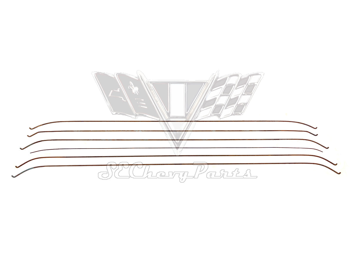 1963-1964 Chevy Impala 2-Door Hardtop Headliner Bow Retaining Rods SET ...